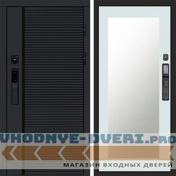 Дверь Termo Door  Smart (Смарт) Black Line Зеркало Триумф Белый софт